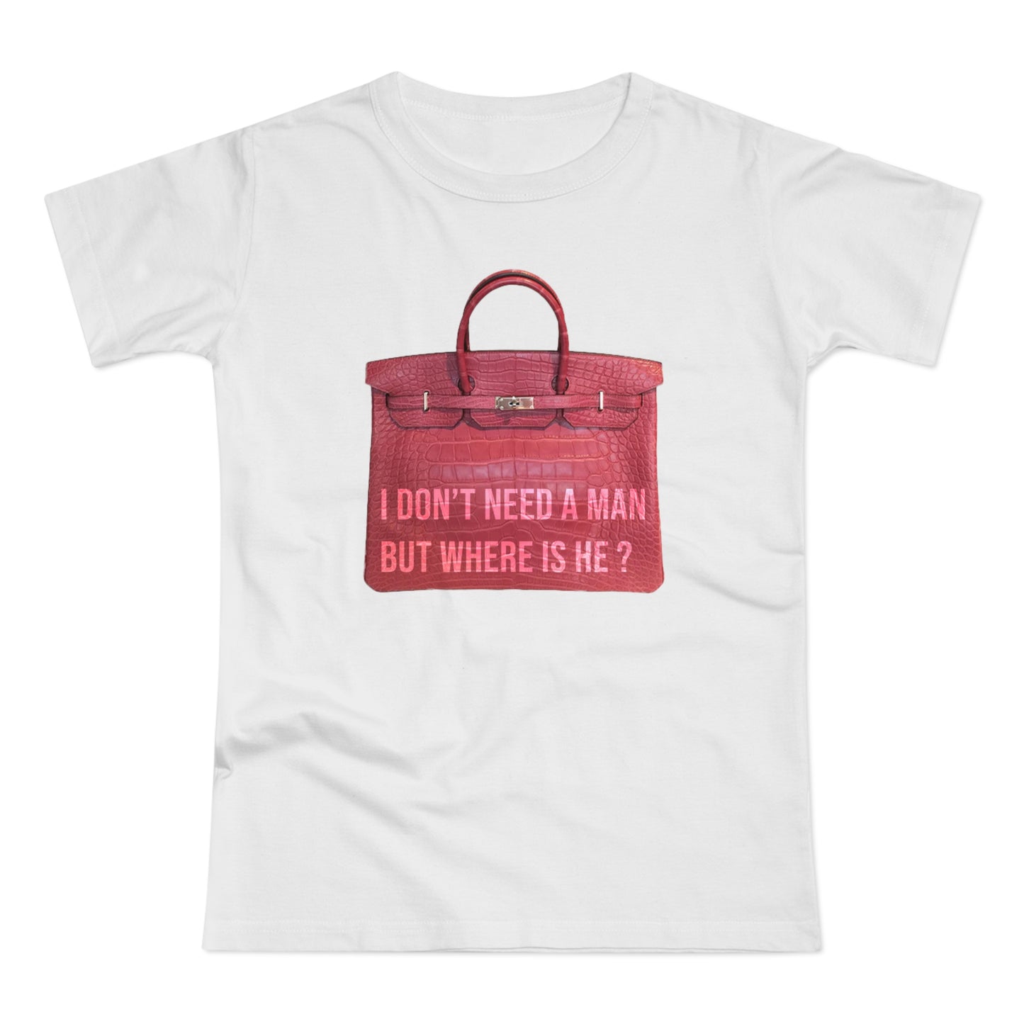 tee "I don't need a man but where is he ?"