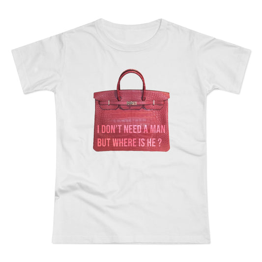 tee "I don't need a man but where is he ?"