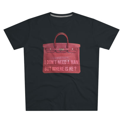 tee "I don't need a man but where is he ?"