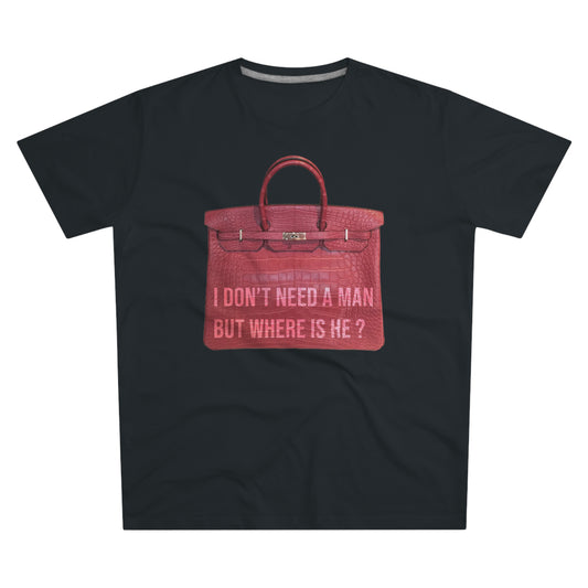 tee "I don't need a man but where is he ?"